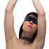 SiaLinda: Augenbinde Zola II Jeanne, schwarz, Satin mit Lilie. Bondagetuch - SiaLinda.com